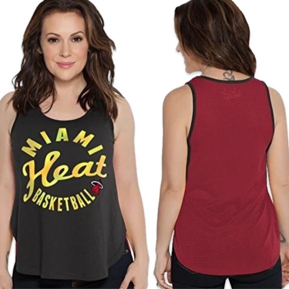 NWT [Touch by Alyssa Milano] Miami Heat NBA Sleeveless Tank Top Women’s Medium - Picture 2 of 14